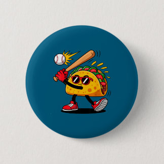 Badge Rond 5 Cm Taco baseball mexicain cinq de mayo hommes enfants