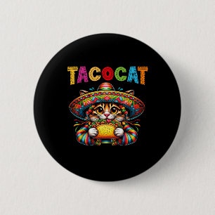 Badge Rond 5 Cm Taco Chat Pour Femmes Et Enfants - Tacocat Cinco D