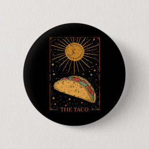 Badge Rond 5 Cm Taco Cinco De Mayo Taco Tarot Card Drôle Men W