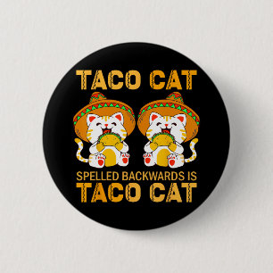 Badge Rond 5 Cm Tacocat Pour Enfants Taco Cat Cinco De Mayo Tacoca