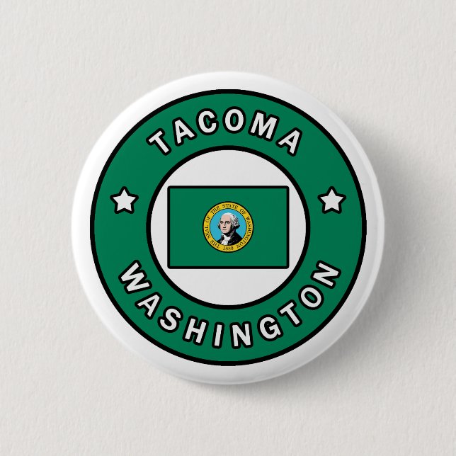 Badge Rond 5 Cm Tacoma Washington (Devant)