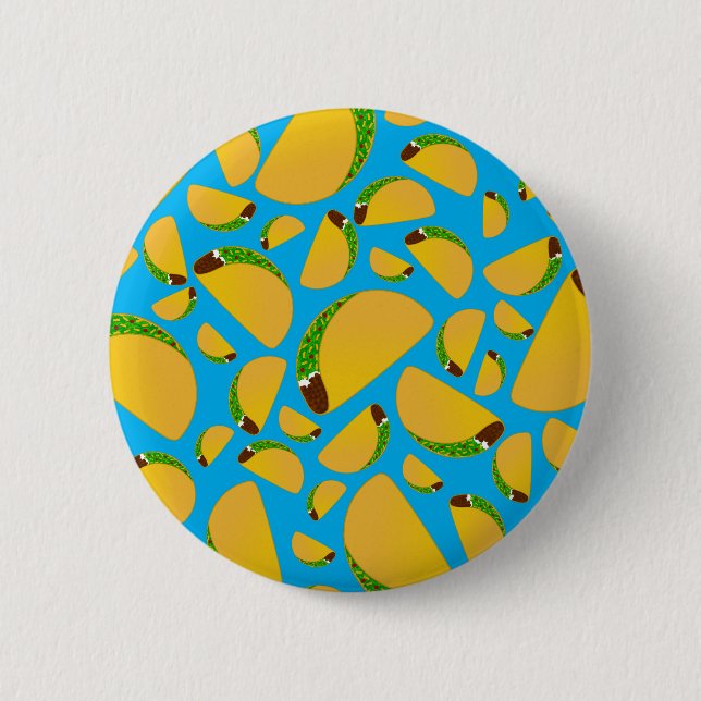 Badge Rond 5 Cm Tacos de bleu de ciel (Devant)