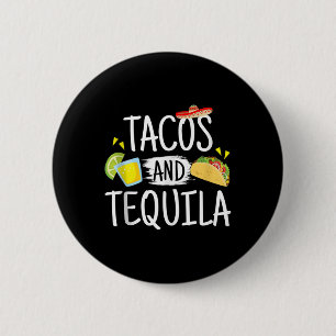 Badge Rond 5 Cm Tacos Drôle Et Tequila Mexicaine Débardeur Sombrer