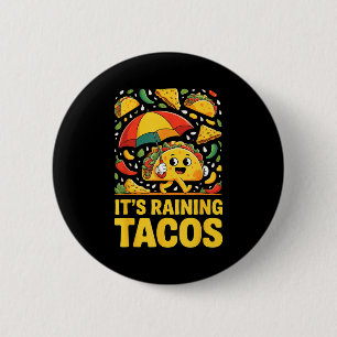 Badge Rond 5 Cm Tacos pluvieux parapluie drôle salsa nachos puce