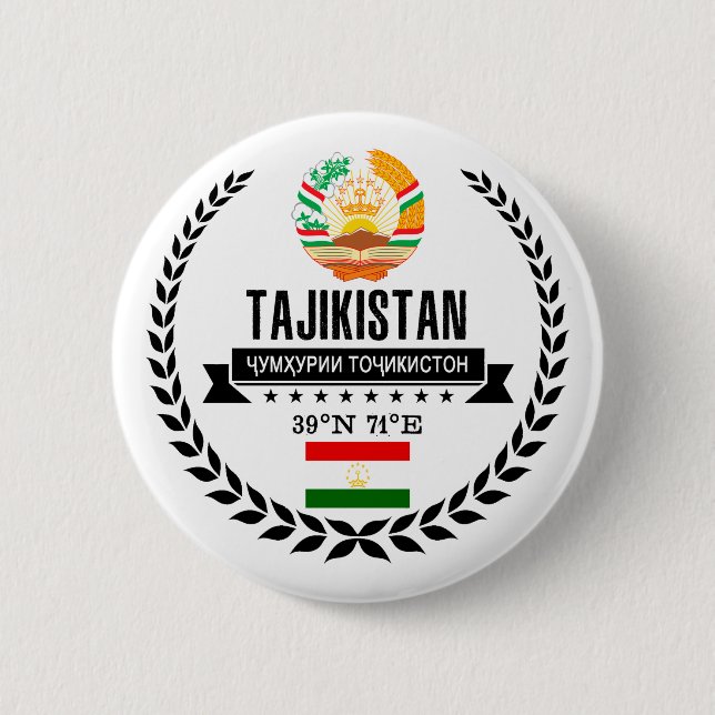 Badge Rond 5 Cm Tadjikistan (Devant)