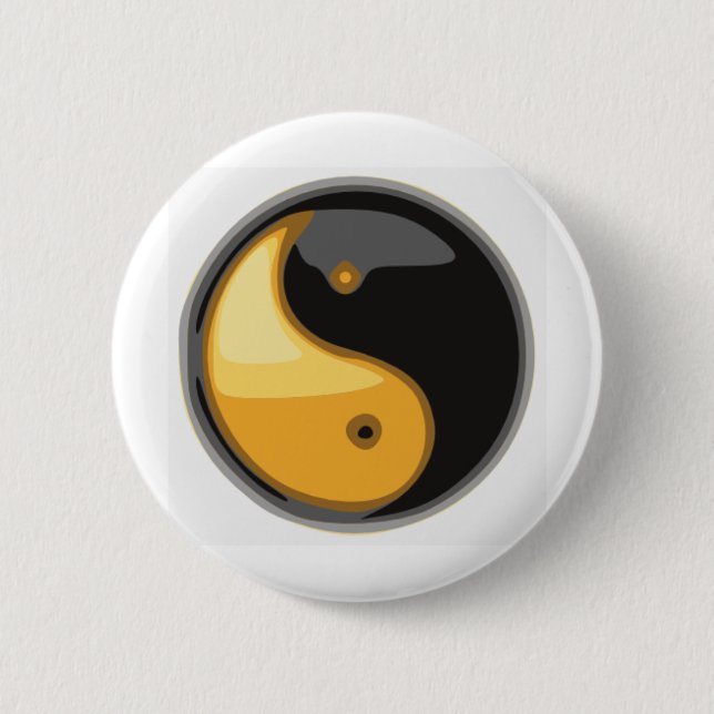 Badge Rond 5 Cm Taijitu_jaune (Devant)