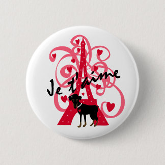 Badge Rond 5 Cm T'aime de Je