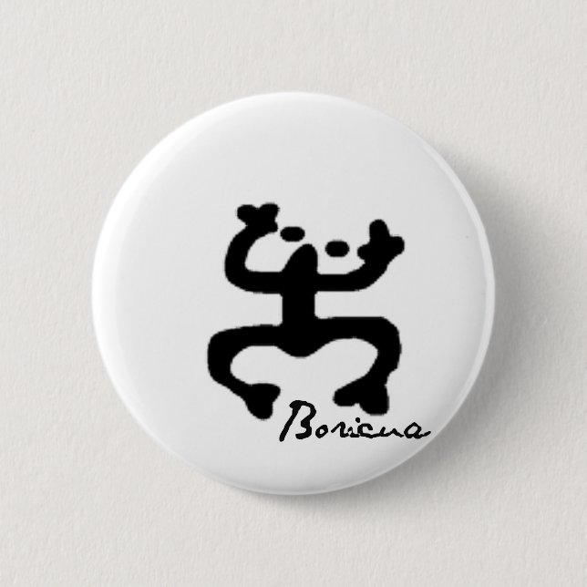 Badge Rond 5 Cm Taino Coqui (Devant)