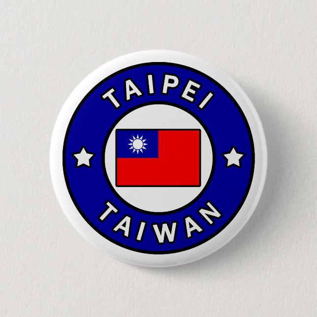 Badge Rond 5 Cm Taipei Taïwan (Devant)