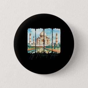 Badge Rond 5 Cm Taj Mahal Inde Voyage Voyage Taj Mahal Souvenir