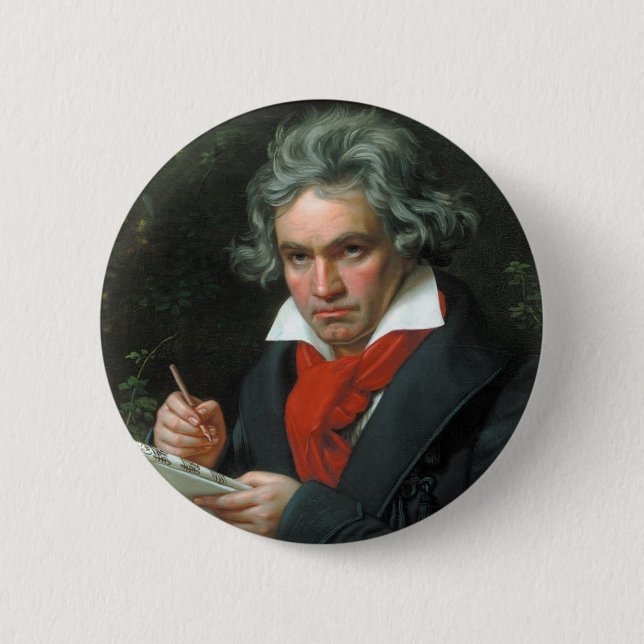 Badge Rond 5 Cm Talent de Beethoven (Devant)