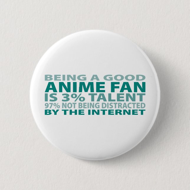 Badge Rond 5 Cm Talent de la fan 3% d'Anime (Devant)