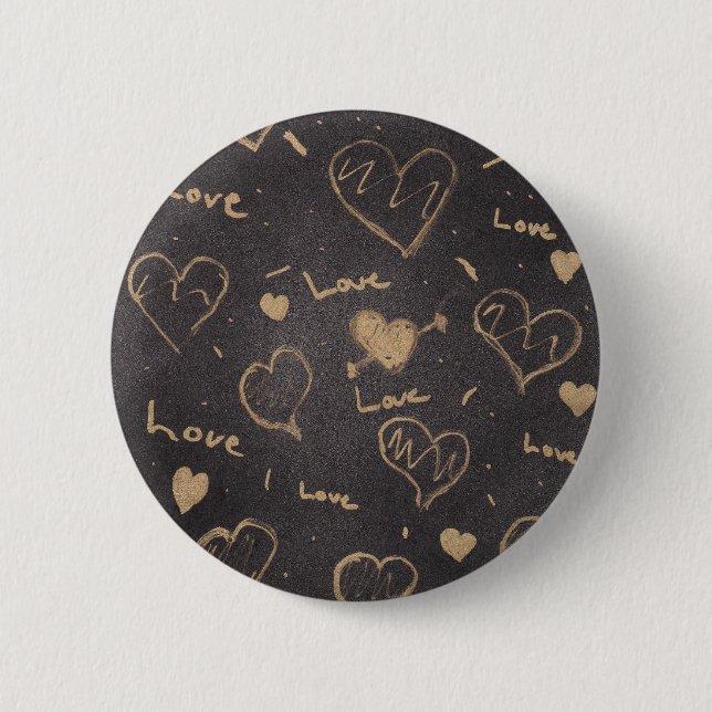 Badge Rond 5 Cm Talent de Pin/de série d'amour (Devant)