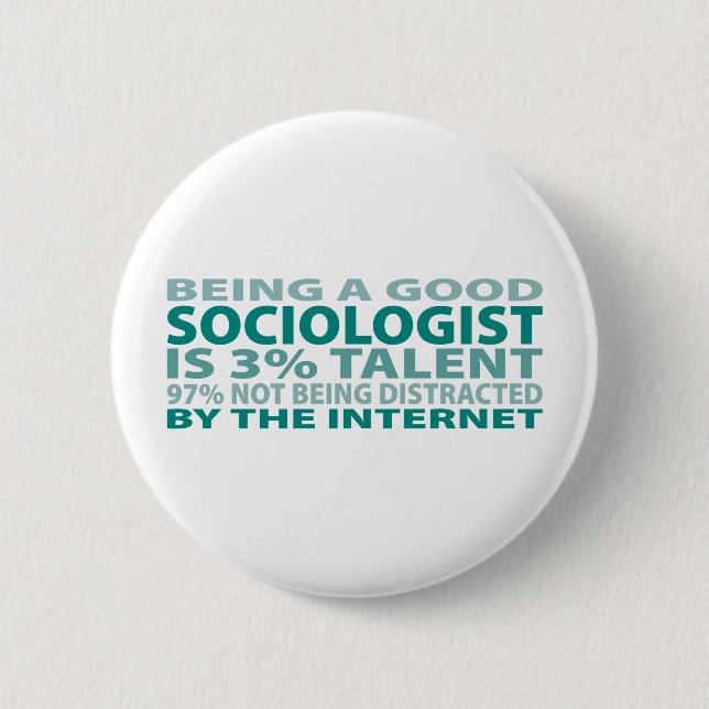 Badge Rond 5 Cm Talent du sociologue 3% (Devant)
