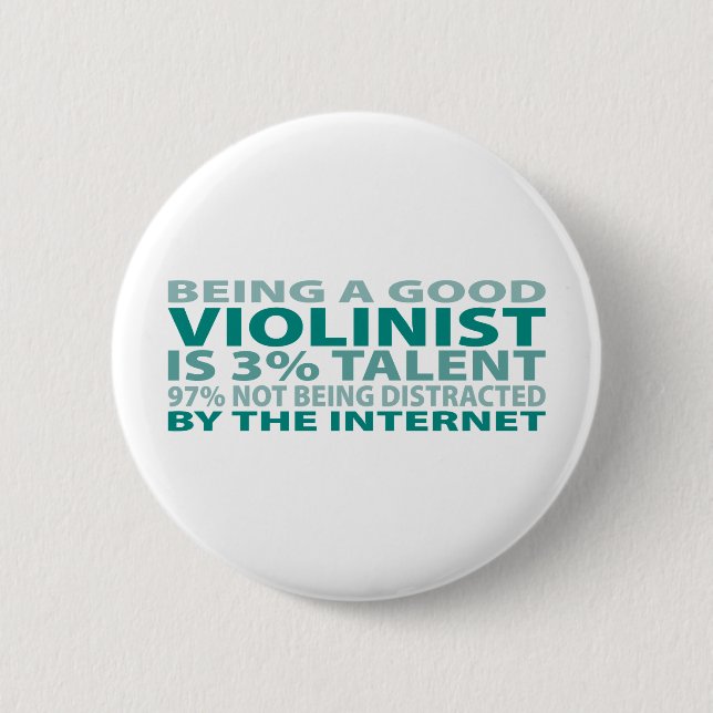 Badge Rond 5 Cm Talent du violoniste 3% (Devant)