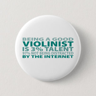Badge Rond 5 Cm Talent du violoniste 3%