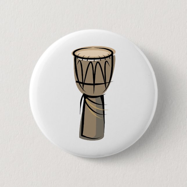 Badge Rond 5 Cm tambour de djembe (Devant)