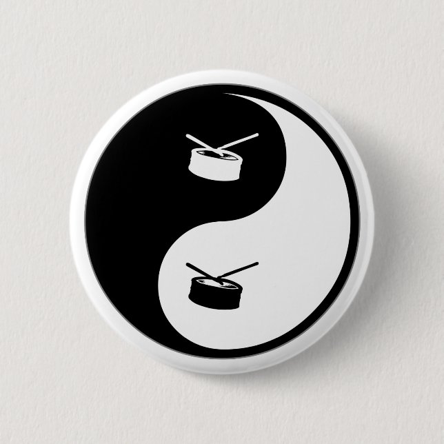 Badge Rond 5 Cm Tambour de piège de Yin Yang (Devant)