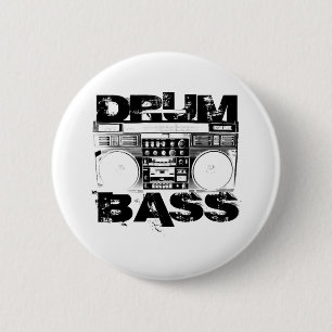 Badge Rond 5 Cm Tambour et basse