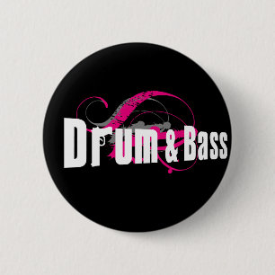 Badge Rond 5 Cm Tambour et foule de basse