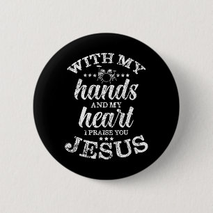 Badge Rond 5 Cm Tambours Jesus Worship Band Drumming Gifts Christi
