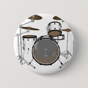 Badge Rond 5 Cm Tambours : Kit Tambour blanc : Modèle 3D: