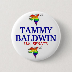 Badge Rond 5 Cm Tammy Baldwin POUR le SÉNAT