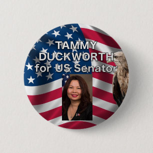 Badge Rond 5 Cm Tammy Duckworth pour le bouton du sénateur
