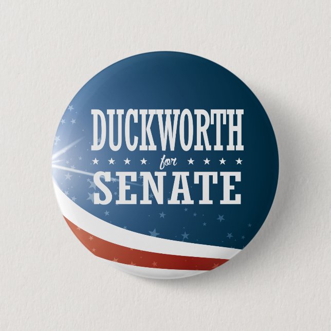 Badge Rond 5 Cm Tammy Duckworth pour le sénat 2016 (Devant)