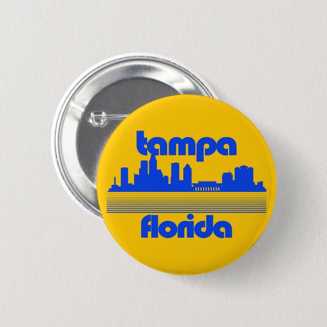 Badge Rond 5 Cm Tampa Floride (Devant & derrière)