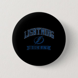 Badge Rond 5 Cm Tampa Y Lightning Vintage Hockey Gris Officielleme