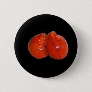 Badge Rond 5 Cm Tangerine Couple (Orange vous aussi amoureux ?)