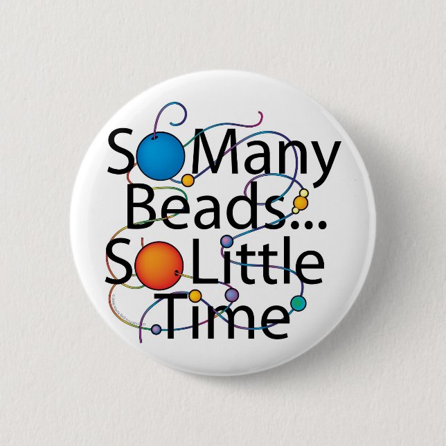 Badge Rond 5 Cm Tant de perles nouvelles (Devant)