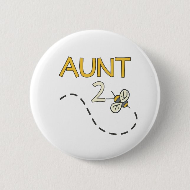 Badge Rond 5 Cm Tante 2 abeille (Devant)