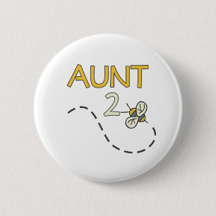 Badge Rond 5 Cm Tante 2 abeille