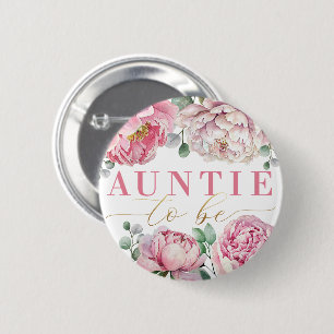 Badge Rond 5 Cm Tante À Être Aquarelle Baby shower Floral