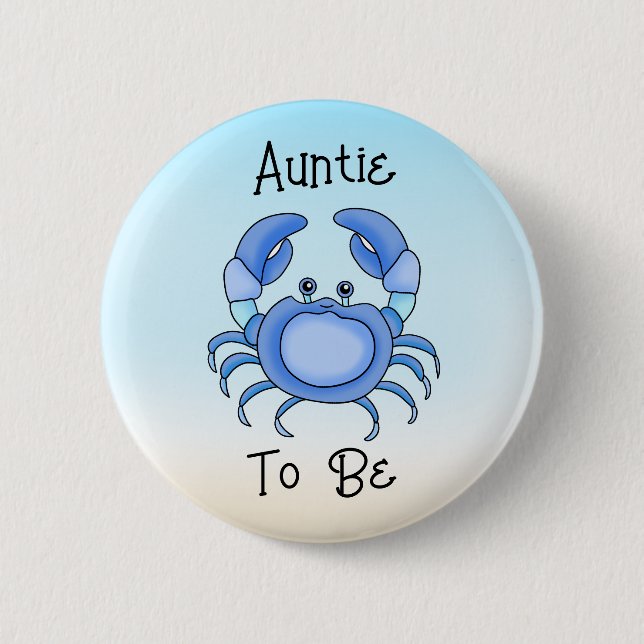 Badge Rond 5 Cm Tante à être | Poissons mignons sous la mer (Devant)