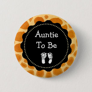 Badge Rond 5 Cm Tante à être Zebra Baby shower d'impression