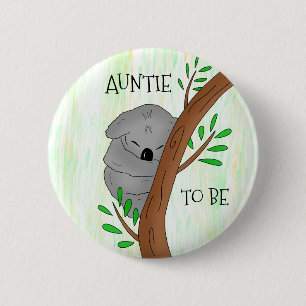 Badge Rond 5 Cm Tante   Baby shower Koala