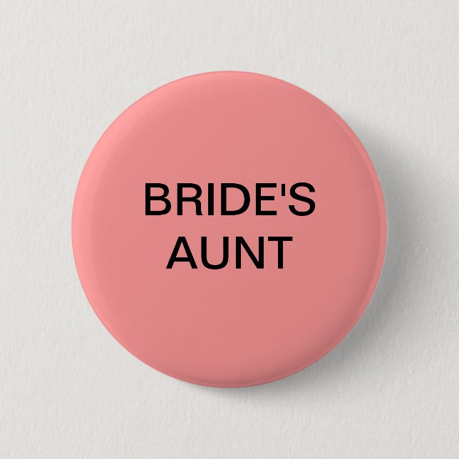 BADGE ROND 5 CM TANTE BUTTON DE LA JEUNE MARIÉE (Devant)