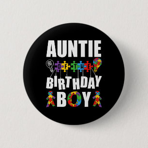 Badge Rond 5 Cm Tante De L'Anniversaire Garçon Sensibilisation sur