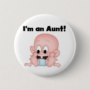 Badge Rond 5 Cm Tante de nouveaux T-shirts et cadeaux de neveu