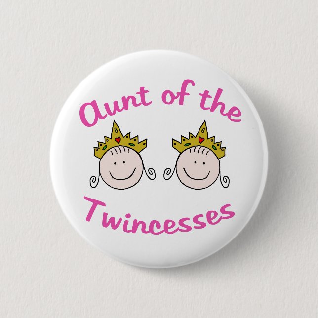 Badge Rond 5 Cm Tante de Twincess (Devant)