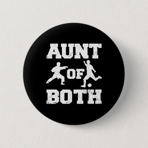 Badge Rond 5 Cm Tante des arts martiaux de karaté et de football 