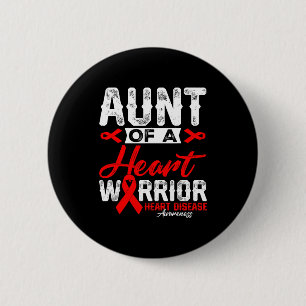 Badge Rond 5 Cm Tante d'un guerrier du cœur Maladie cardiaque Ruba