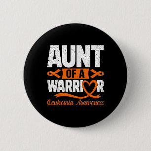 Badge Rond 5 Cm Tante d'un guerrier Ruban orange de sensibilisatio