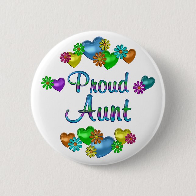 Badge Rond 5 Cm Tante fière (Devant)