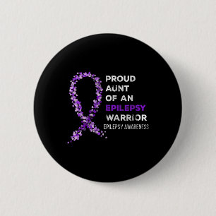 Badge Rond 5 Cm Tante fière d'un guerrier de l'épilepsie Sensibili