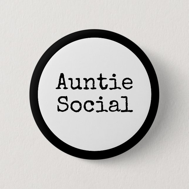 Badge Rond 5 Cm Tante sociale (Devant)