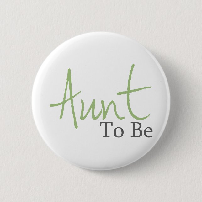 Badge Rond 5 Cm Tante To Be (manuscrit vert) (Devant)